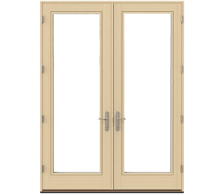 Clearwater Pella Lifestyle Series Wood Double Hinged Patio Doors